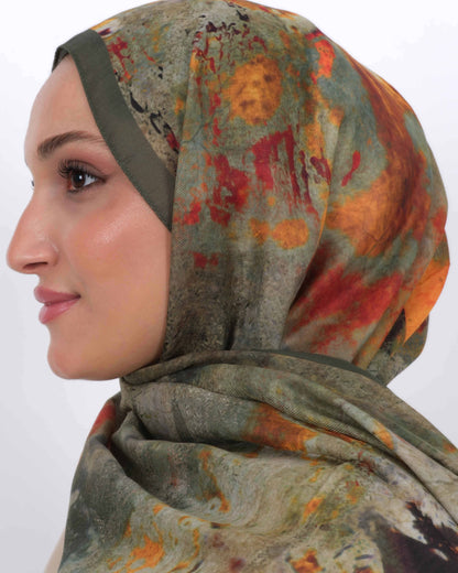 Soft Şal D064 Haki Yeşili
