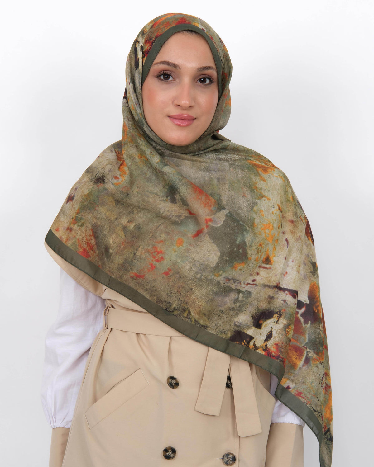 Soft Şal D064 Haki Yeşili