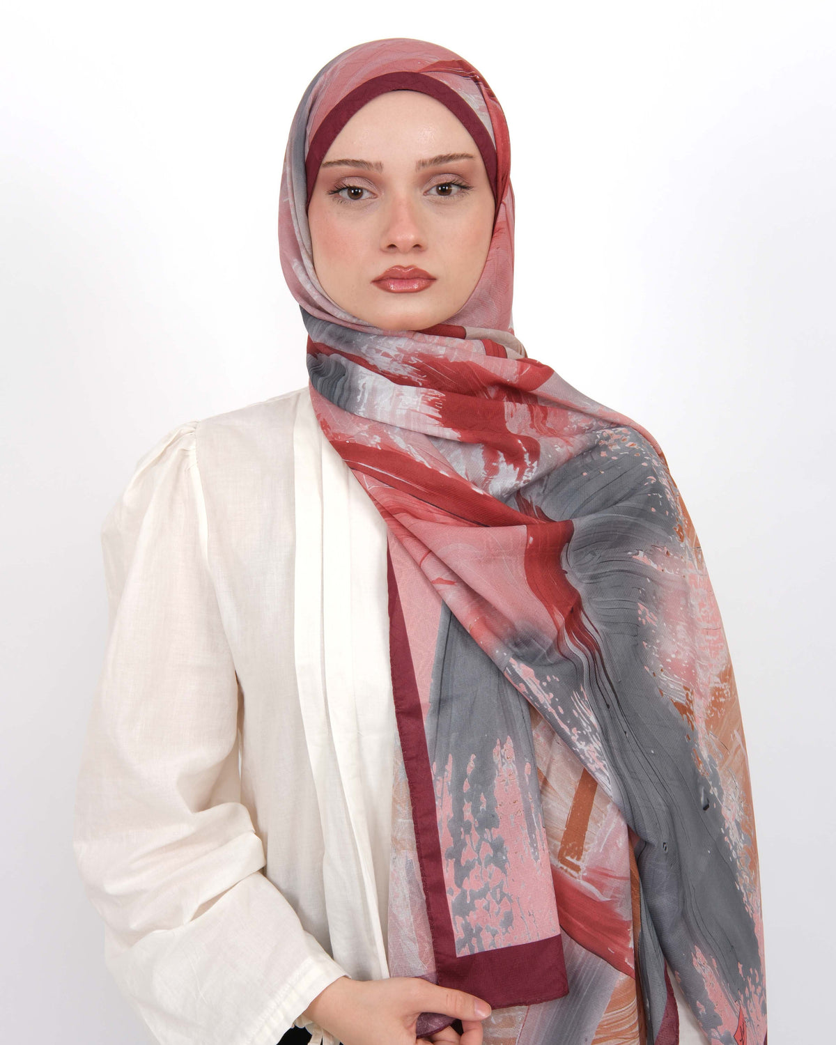 Pamuk Jakar Şal D065 Bordo