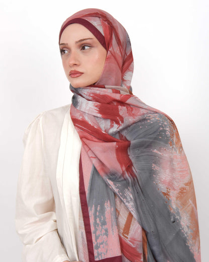 Pamuk Jakar Şal D065 Bordo