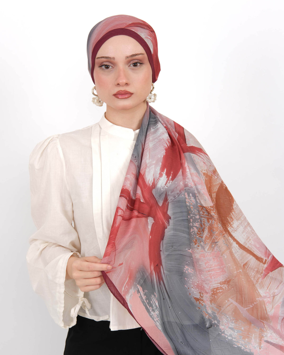 Pamuk Jakar Şal D065 Bordo