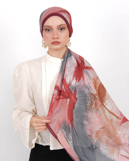 Pamuk Jakar Şal D065 Bordo