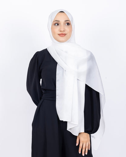 Düz Kristal Şal D019 Kırık Beyaz