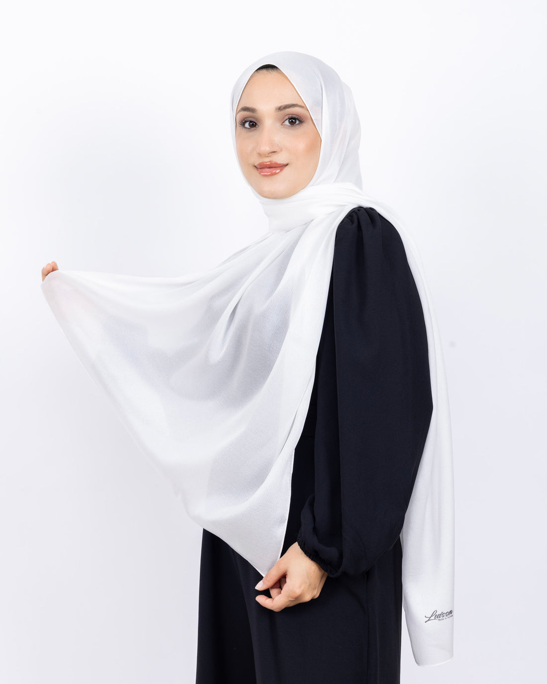 Düz Kristal Şal D019 Kırık Beyaz