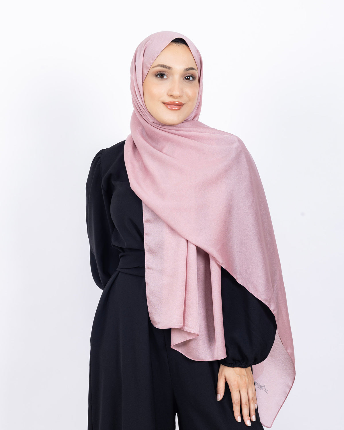 Düz Kristal Şal D019 Pembe