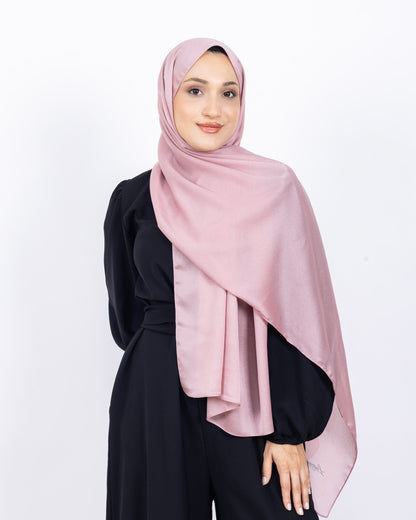 Düz Kristal Şal D019 Pembe