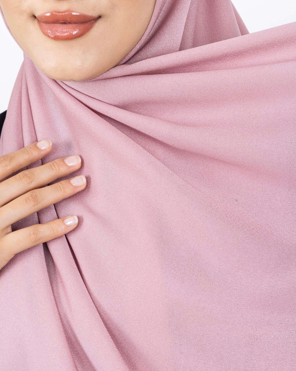Düz Kristal Şal D019 Pembe