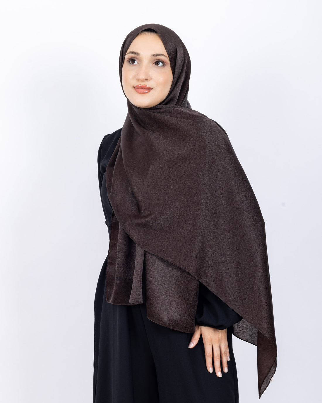 Düz Kristal Şal D019 Acı Kahve
