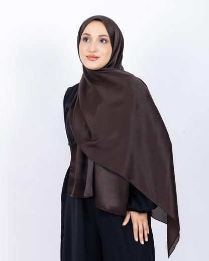 Düz Kristal Şal D019 Acı Kahve