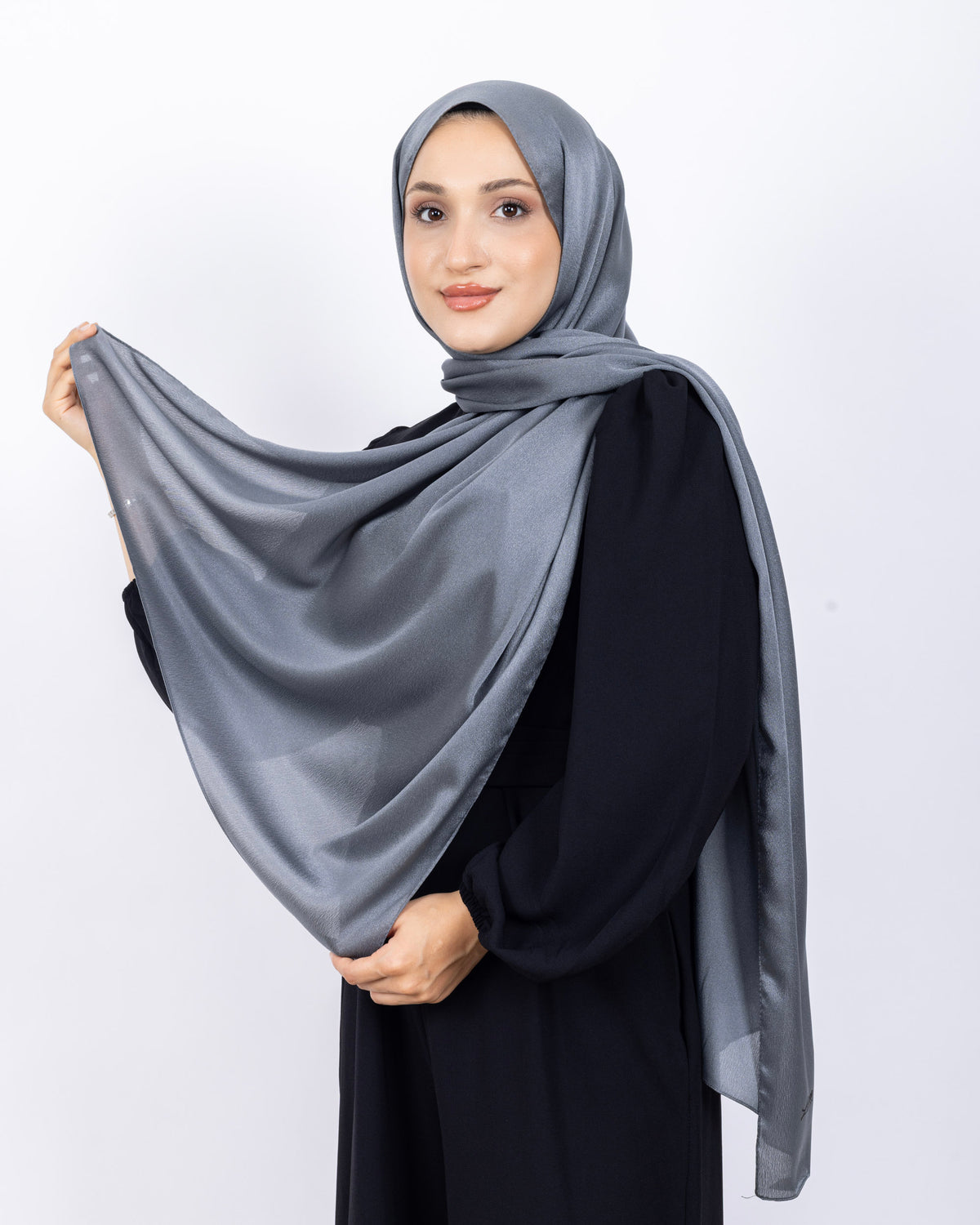Düz Kristal Şal D019 Füme