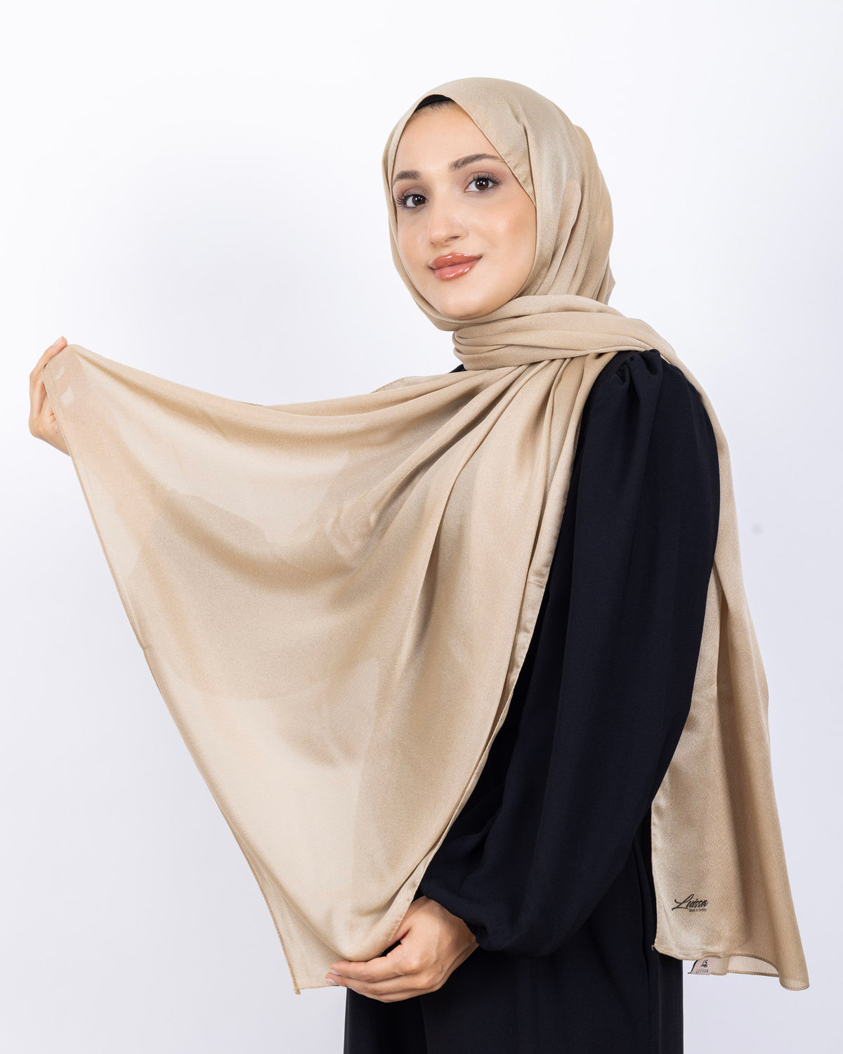 Düz Kristal Şal D019 Gold