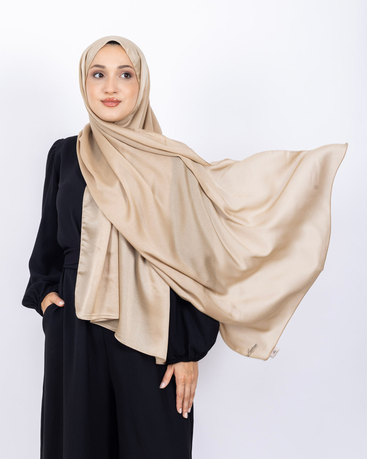 Düz Kristal Şal D019 Gold