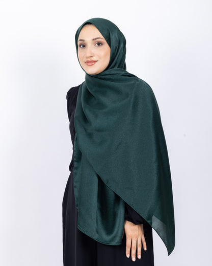 Düz Kristal Şal D019 Zümrüt Yeşili