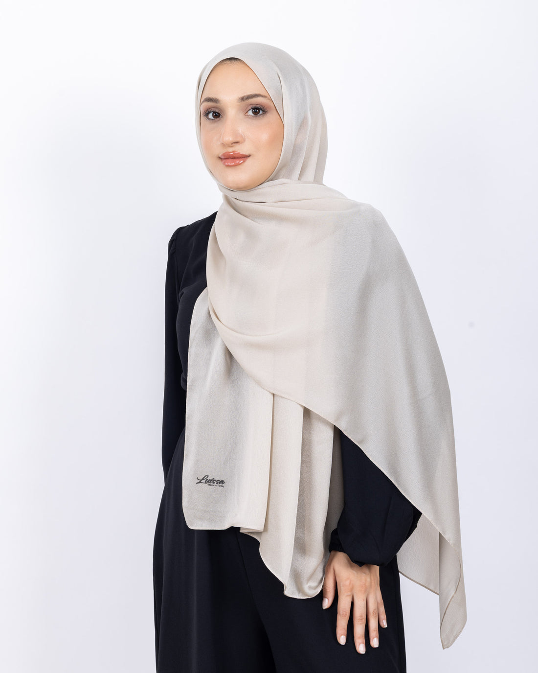 Düz Kristal Şal D019 Taş Rengi