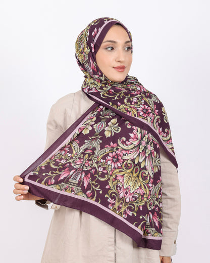 Soft Bambu Kraş Şal D040 Mürdüm