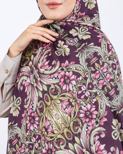 Soft Bambu Kraş Şal D040 Mürdüm