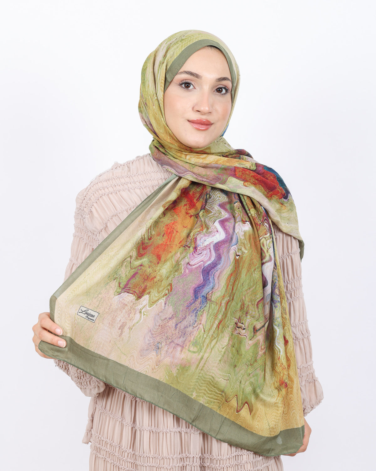 Soft Bambu Kraş Şal D045 Yeşil