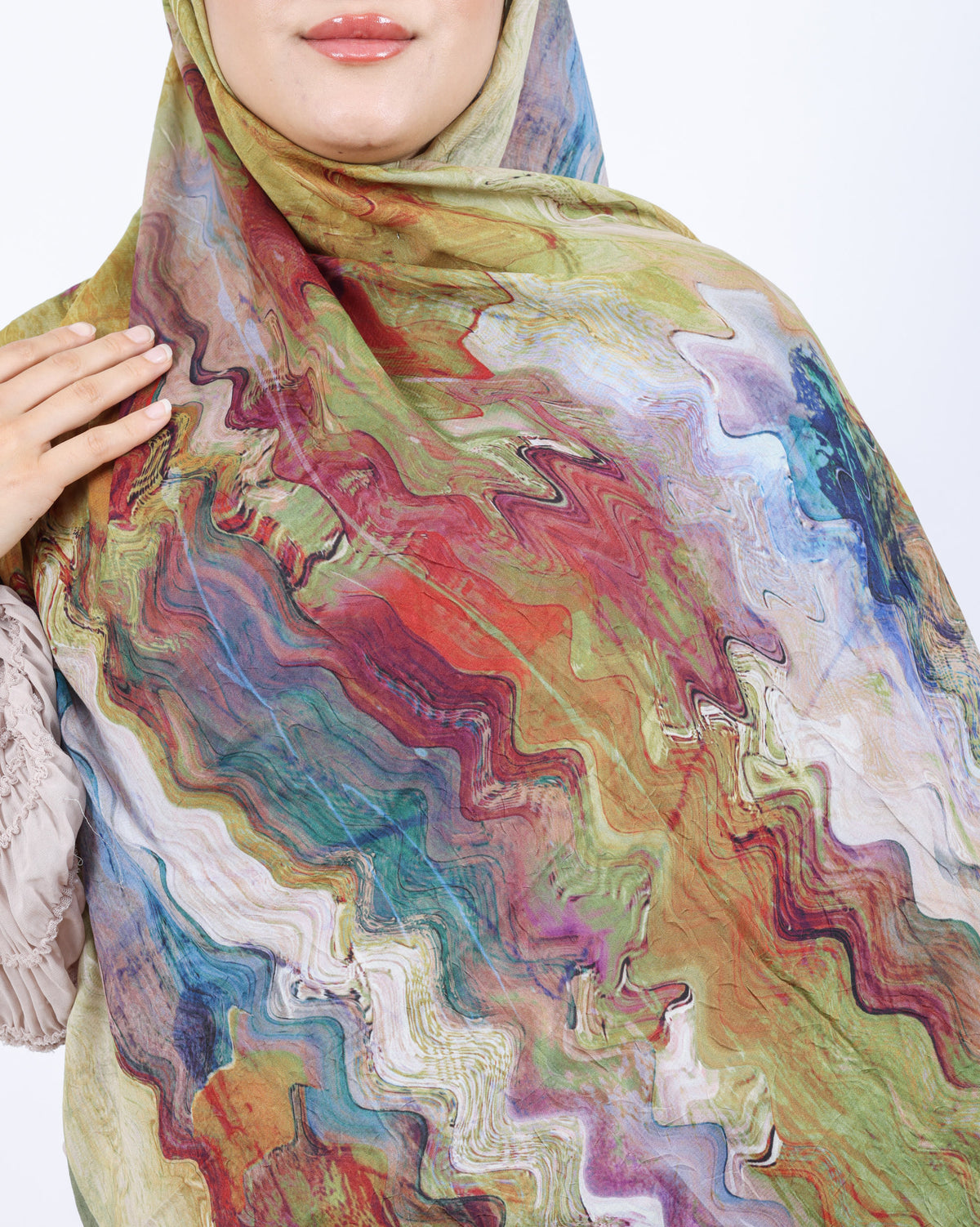 Soft Bambu Kraş Şal D045 Yeşil