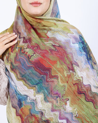 Soft Bambu Kraş Şal D045 Yeşil