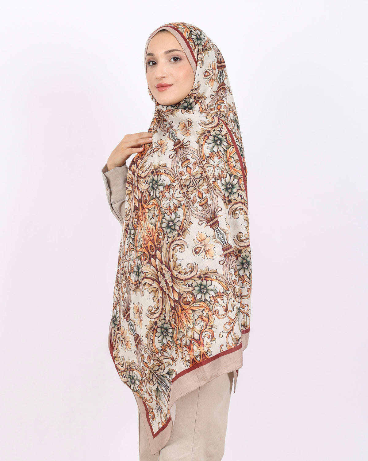 Soft Bambu Kraş Şal D040 Bej