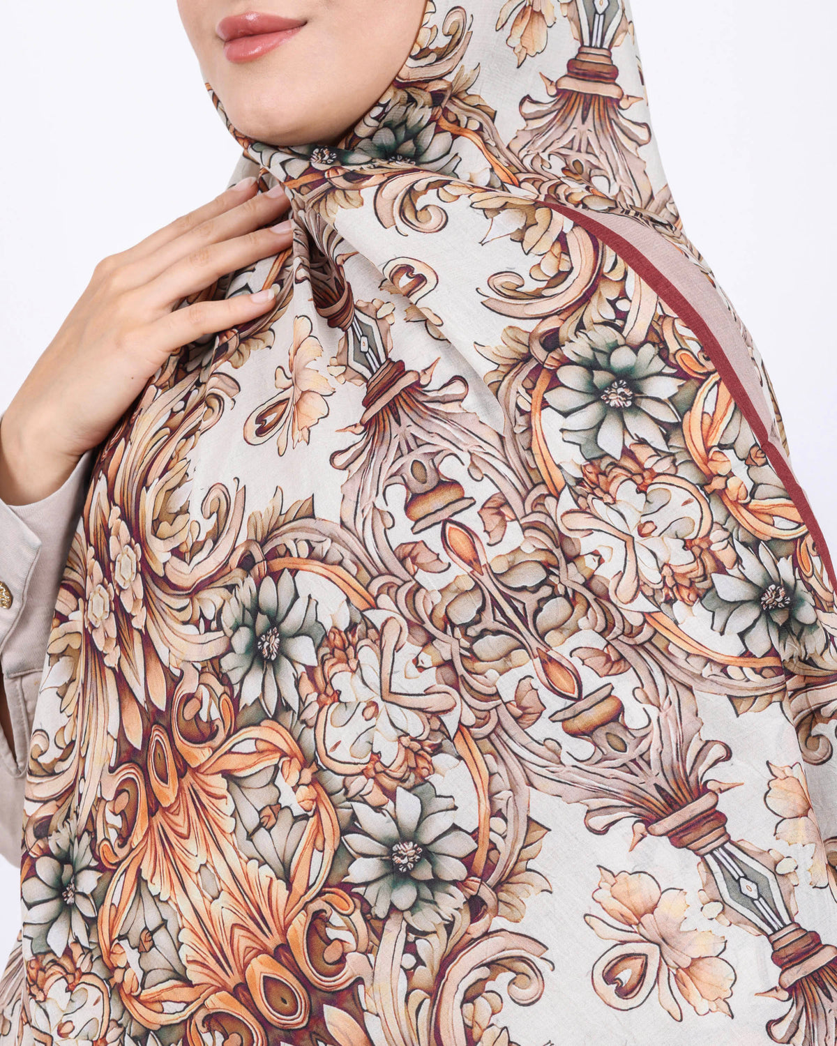 Soft Bambu Kraş Şal D040 Bej
