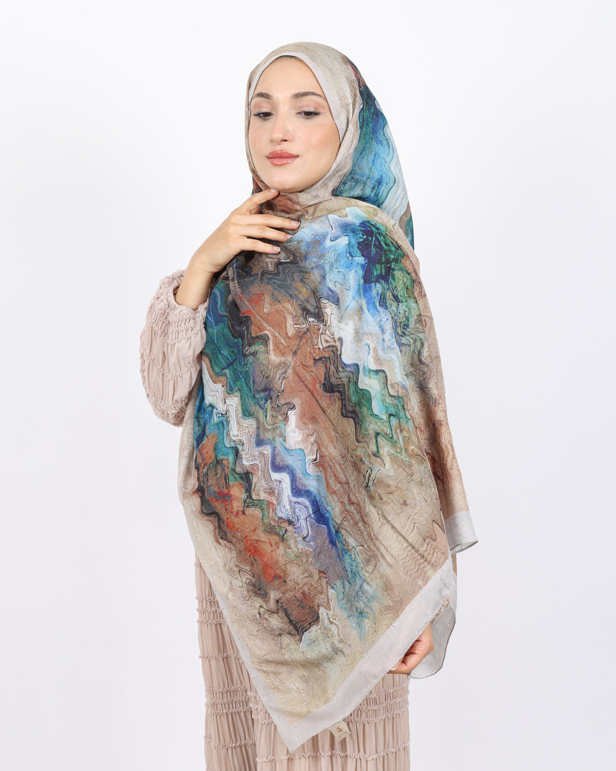 Soft Bambu Kraş Şal D045 Taş Rengi