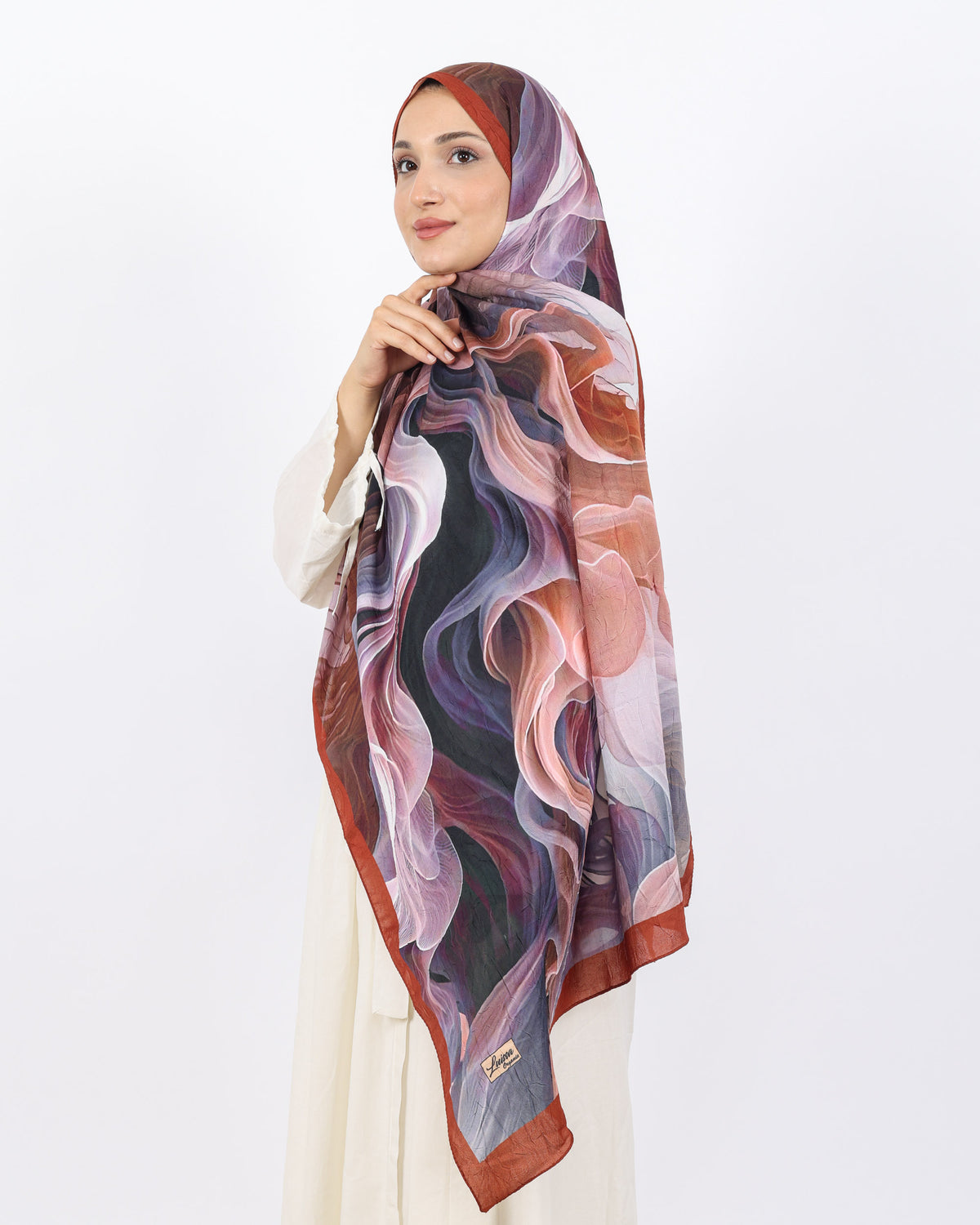 Soft Bambu Kraş Şal D052 Kiremit