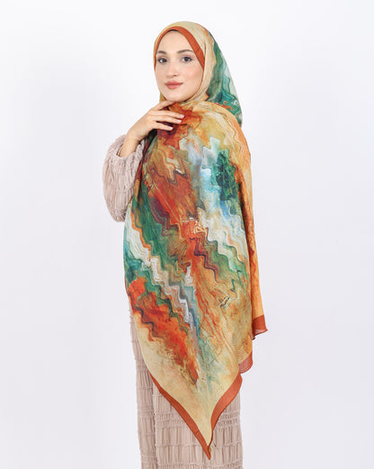Soft Bambu Kraş Şal D045 Kiremit