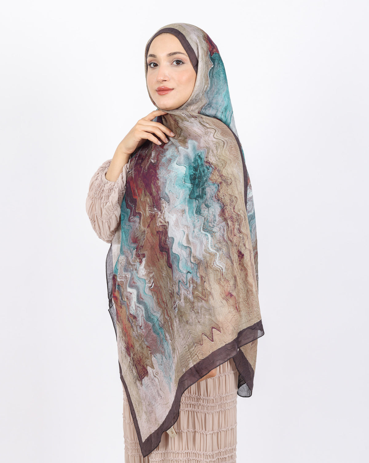 Soft Bambu Kraş Şal D045 Kahverengi
