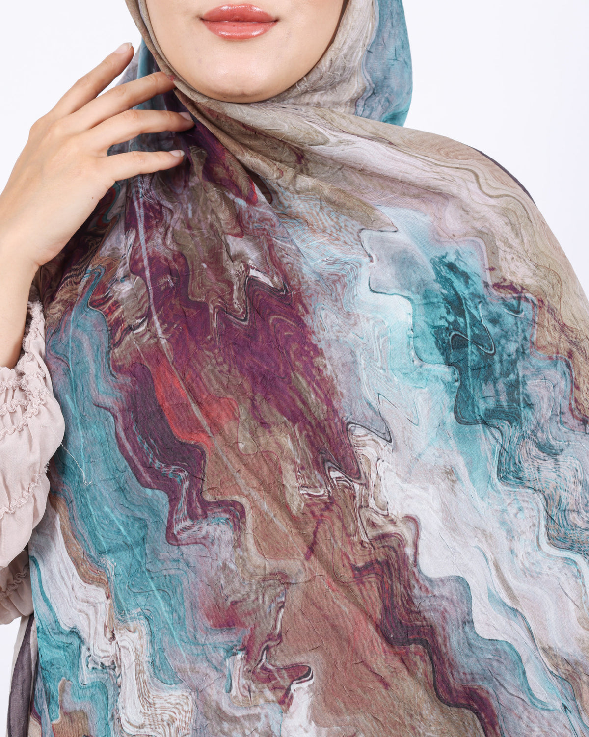 Soft Bambu Kraş Şal D045 Kahverengi