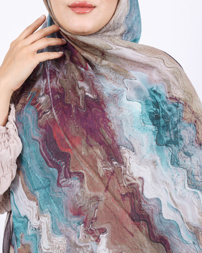 Soft Bambu Kraş Şal D045 Kahverengi