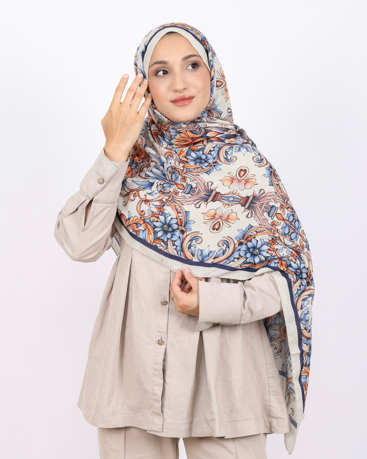 Soft Bambu Kraş Şal D040 Taş Rengi