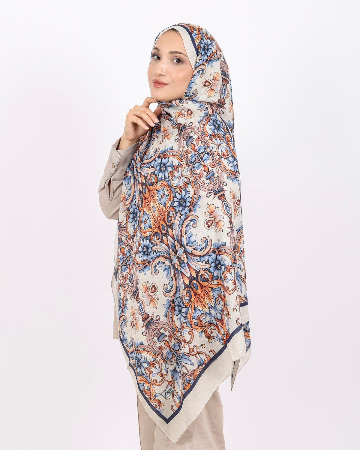 Soft Bambu Kraş Şal D040 Taş Rengi