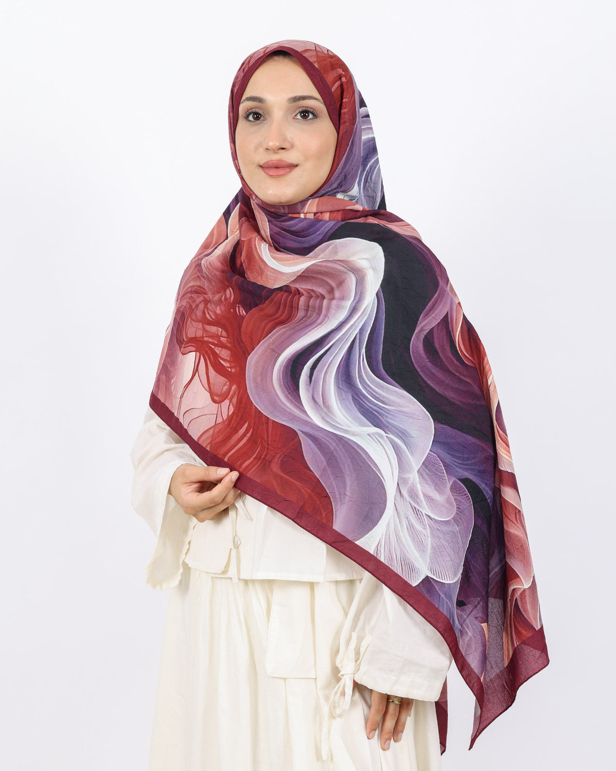 Soft Bambu Kraş Şal D052 Bordo