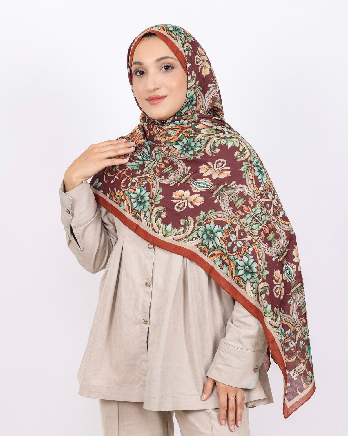 Soft Bambu Kraş Şal D040 Kiremit