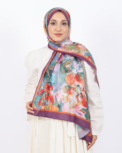 Soft Bambu Kraş Şal D053 Mor