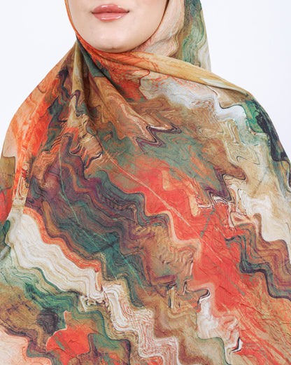 Soft Bambu Kraş Şal D045 Haki Yeşili