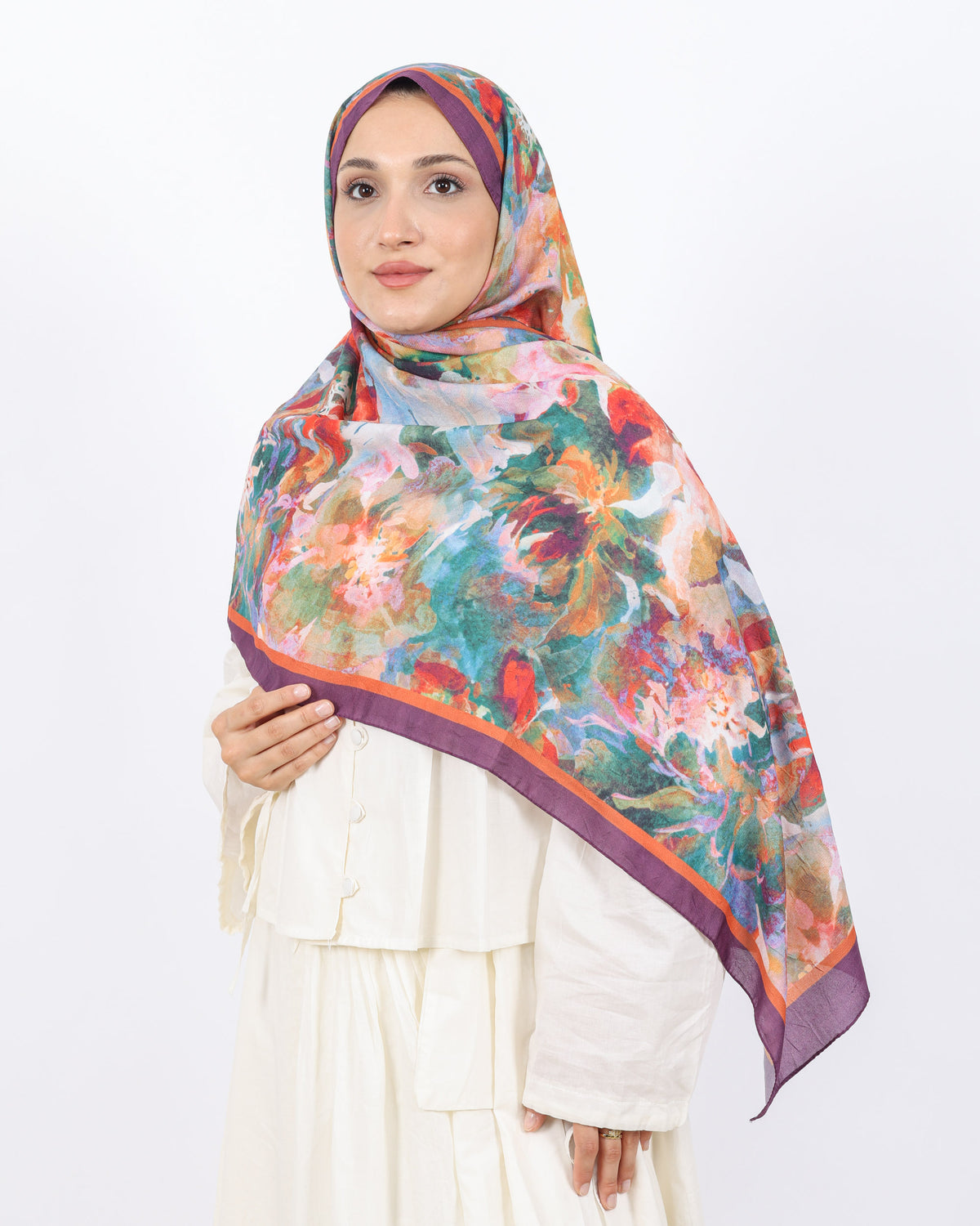 Soft Bambu Kraş Şal D053 Mor
