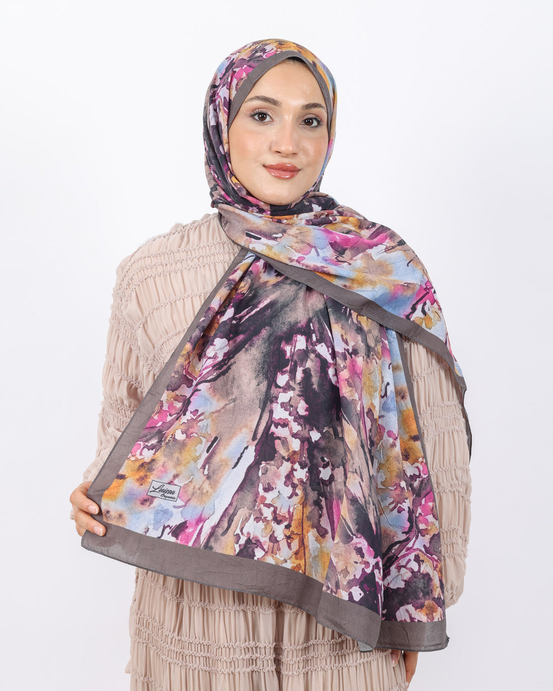 Soft Bambu Kraş Şal D051 Kahverengi