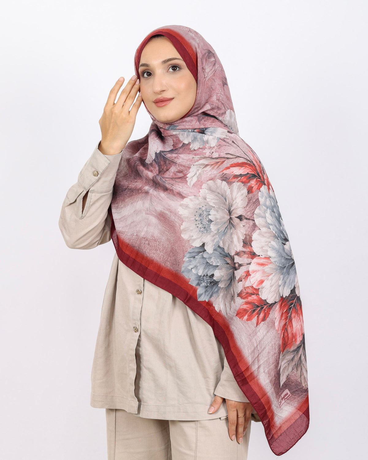 Soft Bambu Kraş Şal D041 Bordo