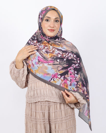 Soft Bambu Kraş Şal D051 Kahverengi