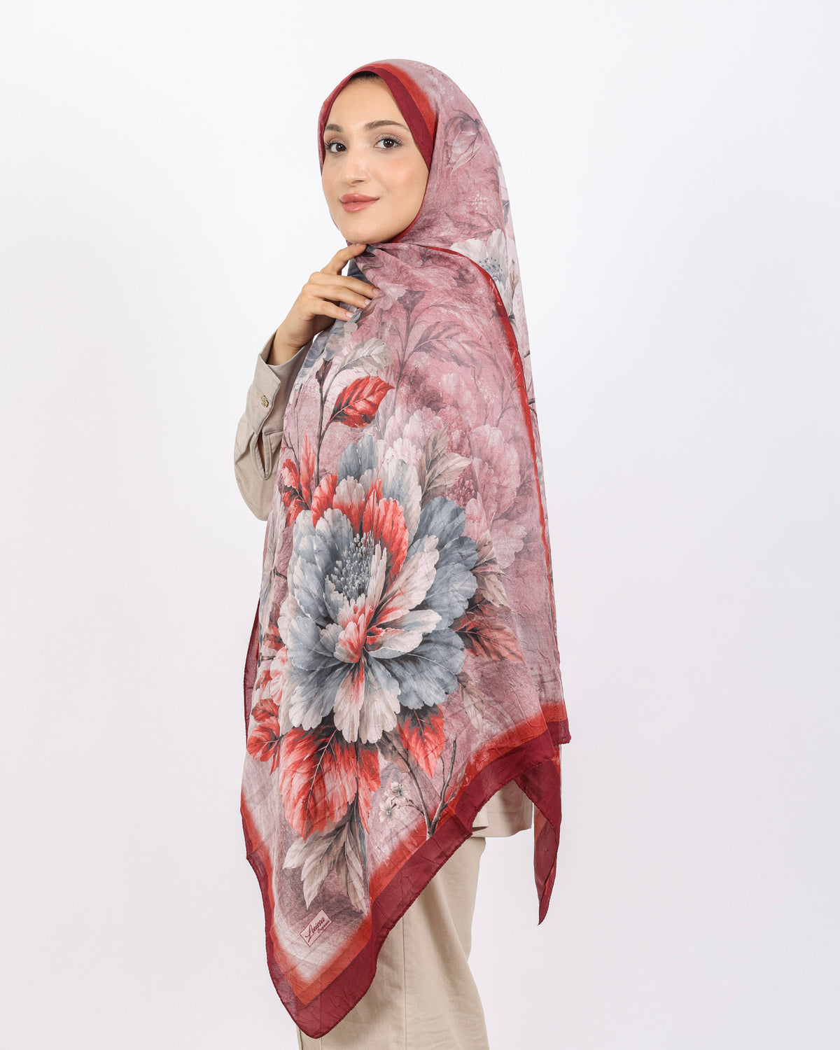 Soft Bambu Kraş Şal D041 Bordo