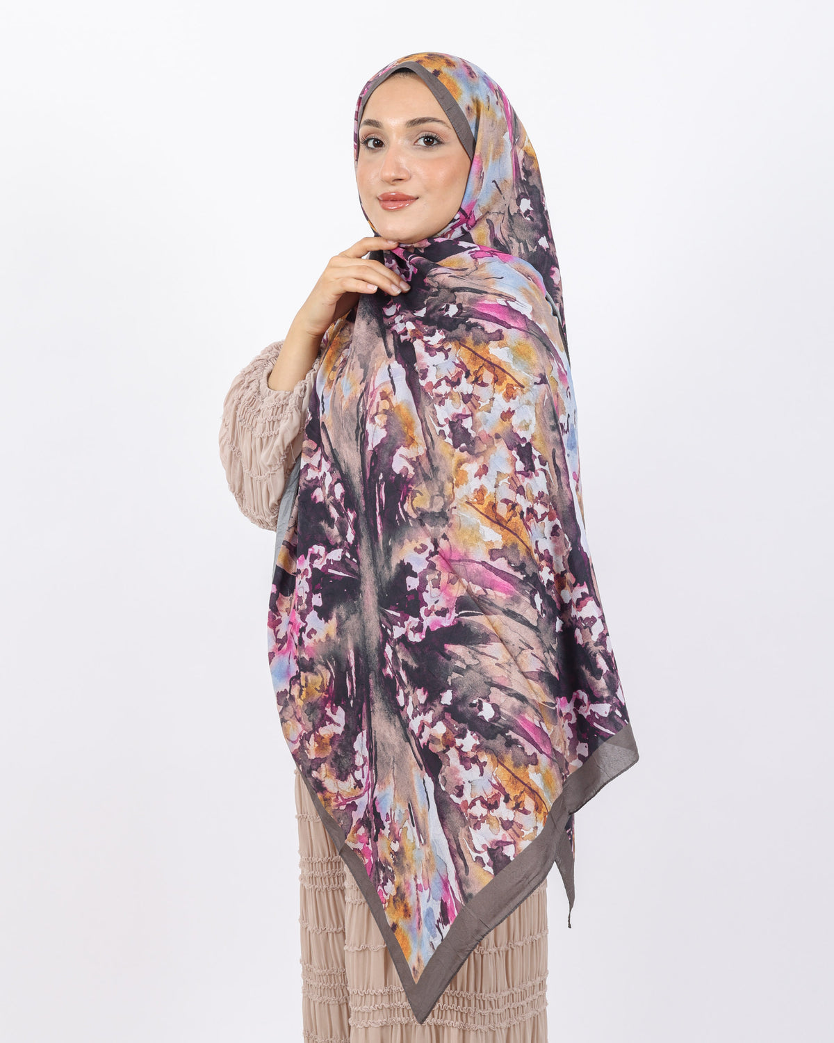 Soft Bambu Kraş Şal D051 Kahverengi