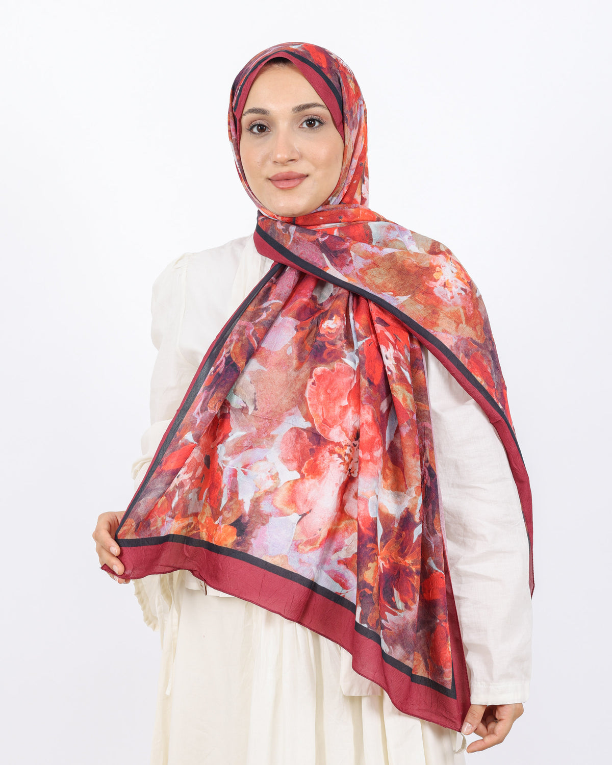 Soft Bambu Kraş Şal D053 Bordo