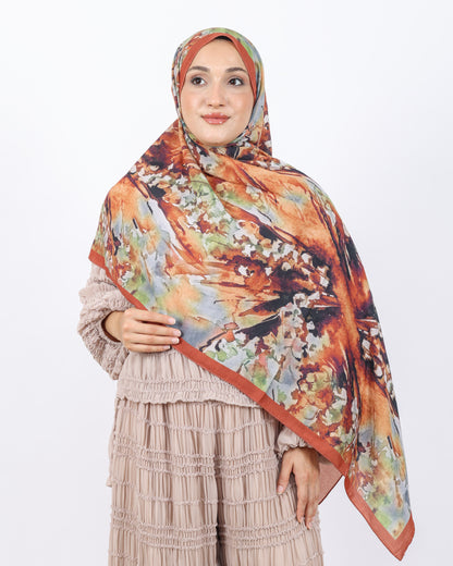 Soft Bambu Kraş Şal D051 Kiremit