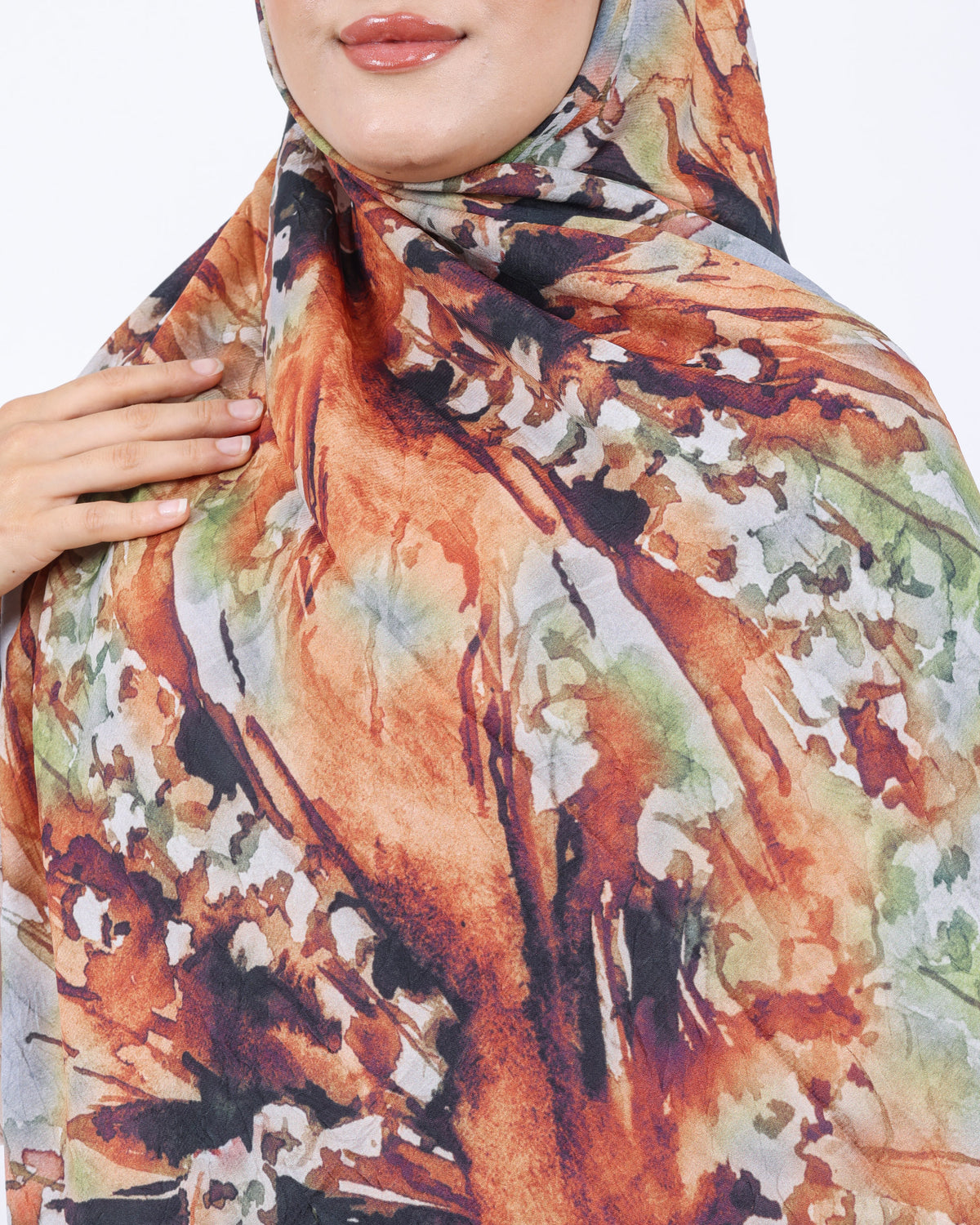 Soft Bambu Kraş Şal D051 Kiremit