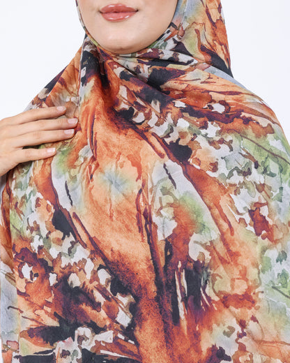 Soft Bambu Kraş Şal D051 Kiremit