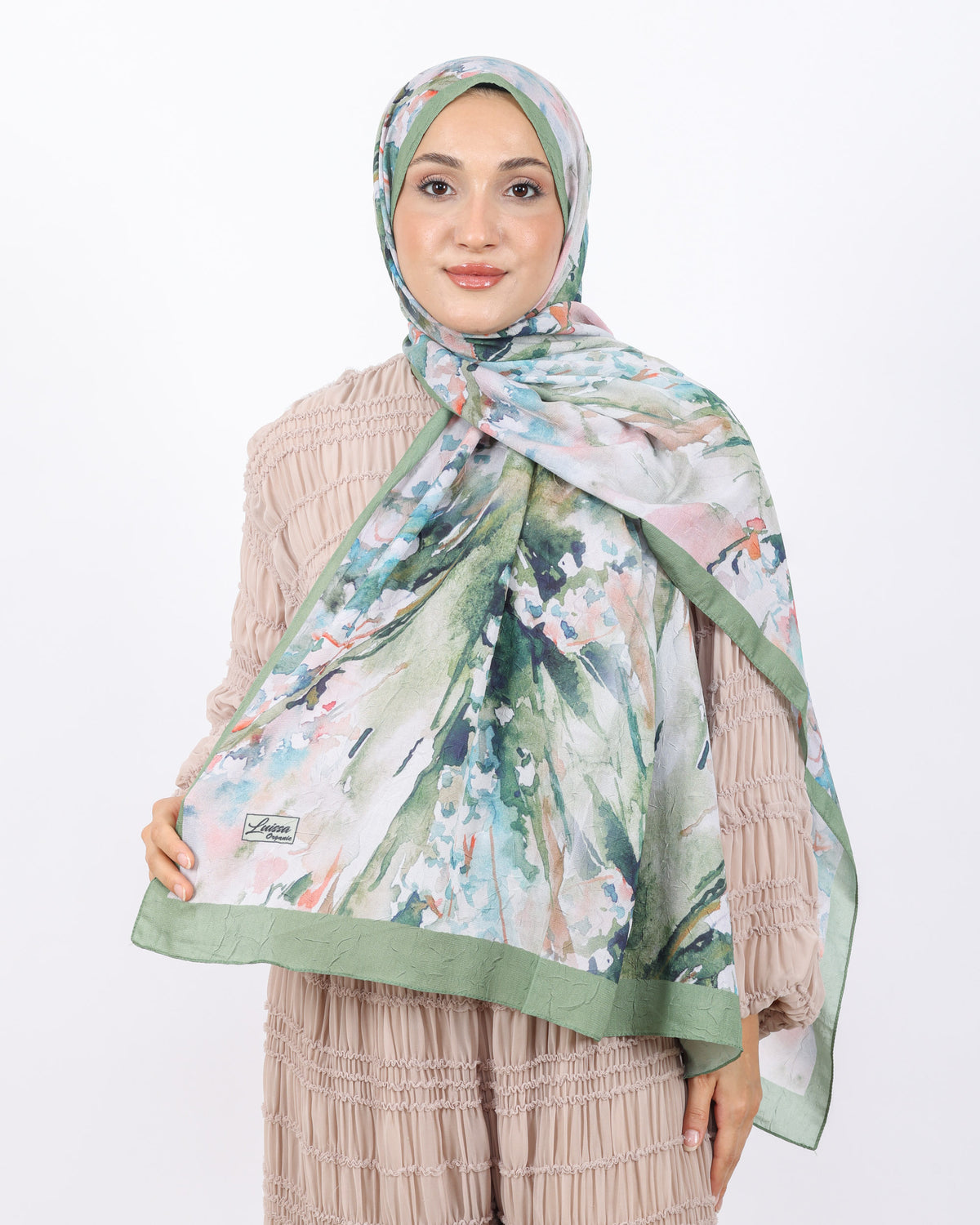 Soft Bambu Kraş Şal D051 Su Yeşili