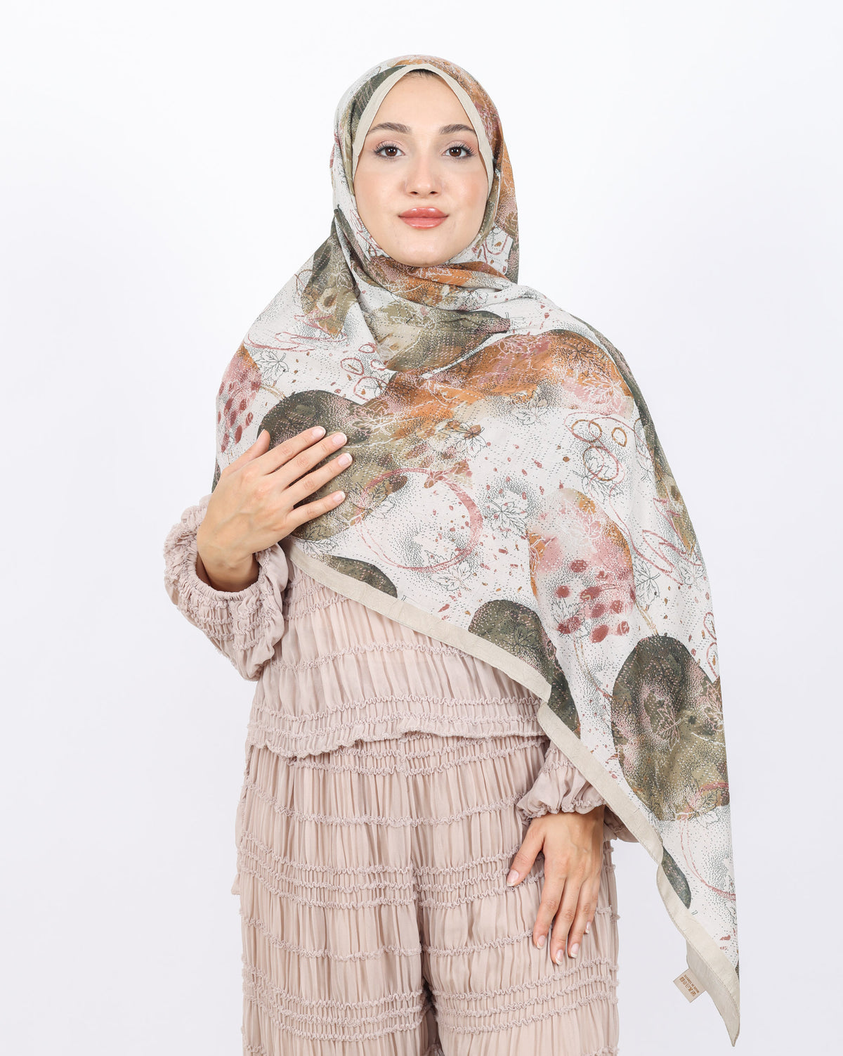 Soft Bambu Kraş Şal D046 Taş Rengi