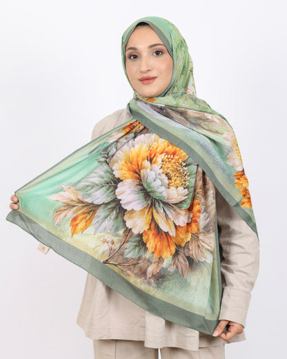 Soft Bambu Kraş Şal D041 Su Yeşili